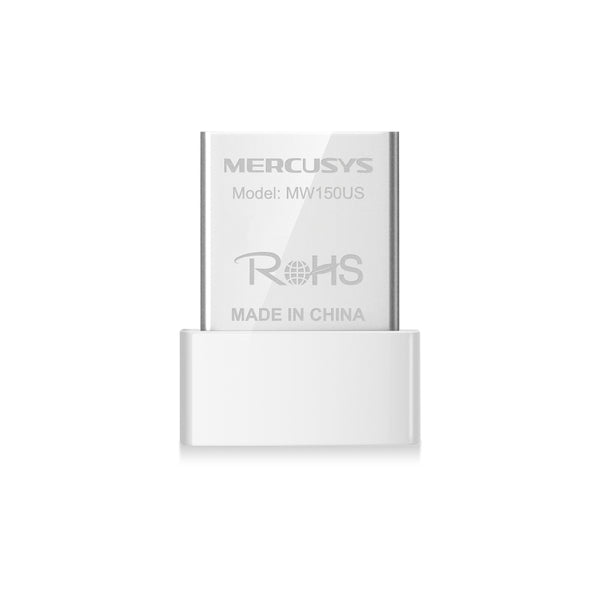 Mercusys MW150US N150 Wireless Nano USB Adapter | 150Mbps · 802.11n · 2.4GHz | USB 2.0 · Internal Antenna | WPA/WPA2 · W
