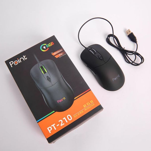 Point PT-210 Gaming Mouse | 7D · LED Lighting | Black