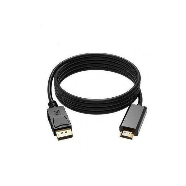 Point DisplayPort to HDMI Cable | 1.8 m | DisplayPort Male to HDMI Male | Video + Audio in One Lead | Copper Conductors