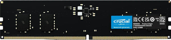 Crucial DDR5 32GB Single Stick (1x32GB) Green | 4800MT/s CL40-39-39 | JEDEC Native | 1.1V Low Voltage | Dual Rank 2Rx8 | 288-Pin UDIMM | On-Die ECC | Universal Compatibility | Intel 12th Gen + AMD Ryzen 7000 | Entry DDR5 Single Module
