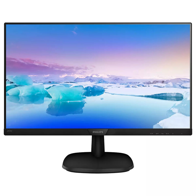 Philips 243V7QDSB | 24" Monitor | Full HD 1920x1080 | 60Hz | IPS | HDMI + VGA | Black