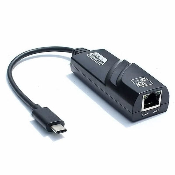 Point USB 3.0 Type-C to Gigabit Ethernet Adapter | 10/100/1000 Mbps RJ45 LAN | Plug-and-Play · Bus-Powered | Black