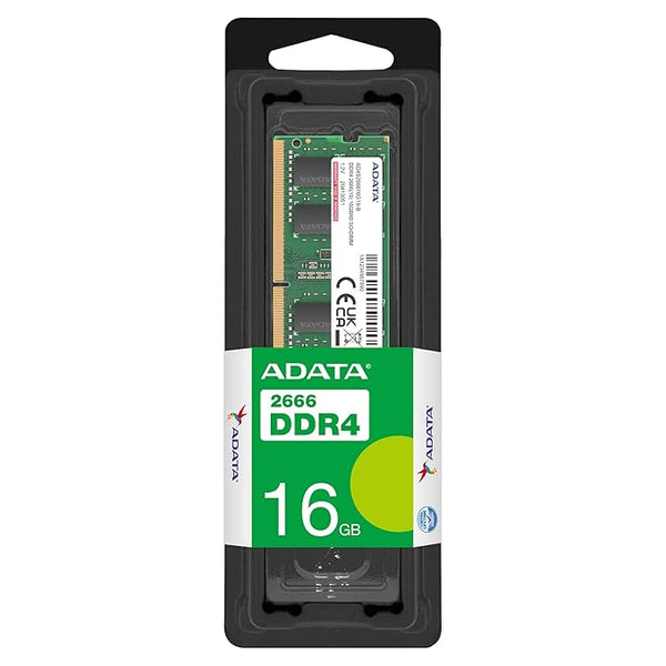ADATA Premier AD4S266616G19-RGN 16GB DDR4 Laptop Memory | DDR4-2666 MT/s · PC4-21300 | CL19 · 1.2V | 260-Pin SO-DIMM · N