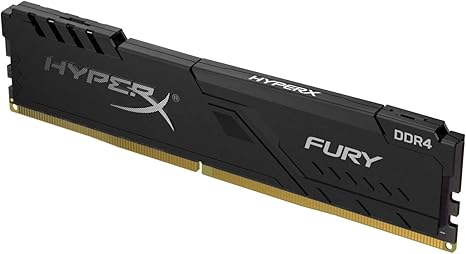 HyperX FURY DDR4 8GB Single Stick (1x8GB) Black | 3200MHz CL16-18-18 | Intel XMP 2.0 + AMD Ryzen Ready | Plug-N-Play 2400/2666MHz | 1.35V | Low-Profile Aluminum Heat Spreader | Legacy HyperX Branding (Now Kingston FURY) | Genuine Single Module