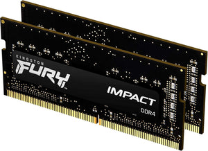 Kingston FURY Impact 32GB Kit (2x16GB) DDR4-3200 SODIMM Gaming Laptop Memory KF432S20IBK2/32 | PC4-25600 | CL20 Tightest Timings | 1.2V | 260-Pin Non-ECC Unbuffered | Intel XMP 2.0 | Plug N Play | AMD Ryzen Ready | Black