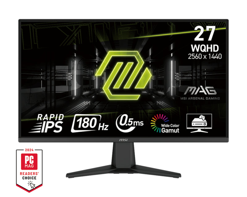 MSI MAG 275QF | 27" Gaming Monitor | QHD 2560x1440 | 180Hz | 0.5ms | IPS | HDR | FreeSync