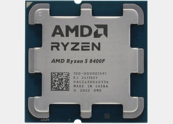 AMD Ryzen 5 8400F Desktop Processor MPK | 6 Cores · 12 Threads | 4.2GHz Base · Up to 4.7GHz Boost | 22MB Cache · Socket AM5 | 65W · DDR5