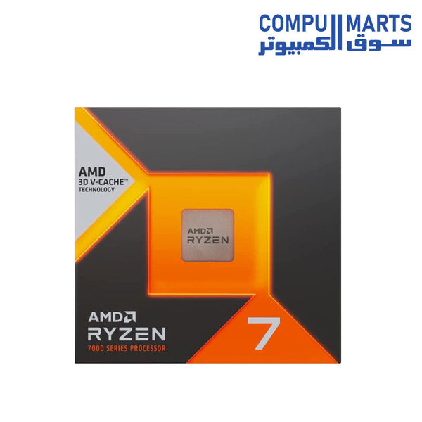 AMD Ryzen 7 7800X3D Desktop Processor | 8 Cores · 16 Threads | 4.2GHz Base · Up to 5.0GHz Boost | 104MB Cache with AMD 3D V-Cache | Socket AM5 · DDR5 · PCIe 5.0 | 120W