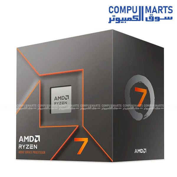AMD Ryzen 7 8700F Desktop Processor | 8 Cores · 16 Threads | 4.1GHz Base · Up to 5.0GHz Boost | 24MB Cache · Socket AM5 | 65W · DDR5
