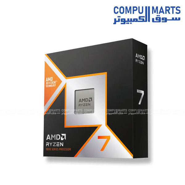 AMD Ryzen 7 9800X3D Desktop Processor | 8 Cores · 16 Threads | 4.7GHz Base · 5.2GHz Boost | 96MB L3 3D V-Cache · Socket AM5 · 120W | Silver