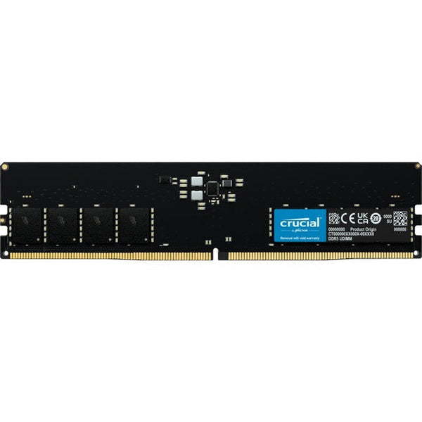 Crucial 16GB DDR5-4800 UDIMM Desktop Memory | CT16G48C40U5 · 1 × 16GB | 4800 MT/s · PC5-38400 · CL40 (40-39-39) | 1.1V ·