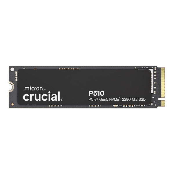 Crucial P510 1TB PCIe Gen5 NVMe SSD | PCIe 5.0 x4 · M.2 2280 | 11,000MB/s read · 9,500MB/s write | Micron G9 TLC NAND ·