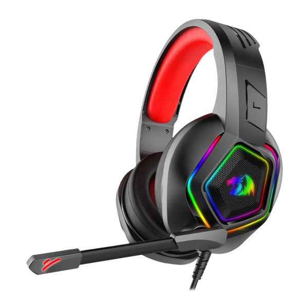 Redragon Medea H280 RGB Wired Gaming Headset | 50mm Drivers | Stereo | 3.5mm Audio + USB for RGB | In-line Volume · Mute