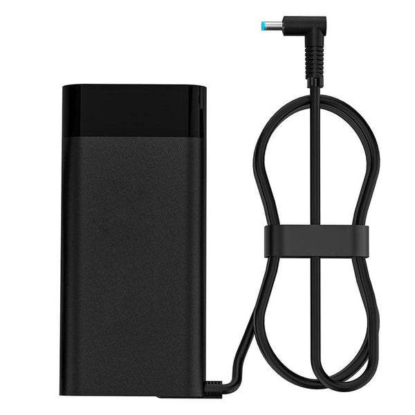 HP 150W Laptop AC Adapter | 19.5V · 7.7A · 150W | 4.5 × 3.0 mm Blue Smart Tip | 100-240V Auto-Voltage Input | Black