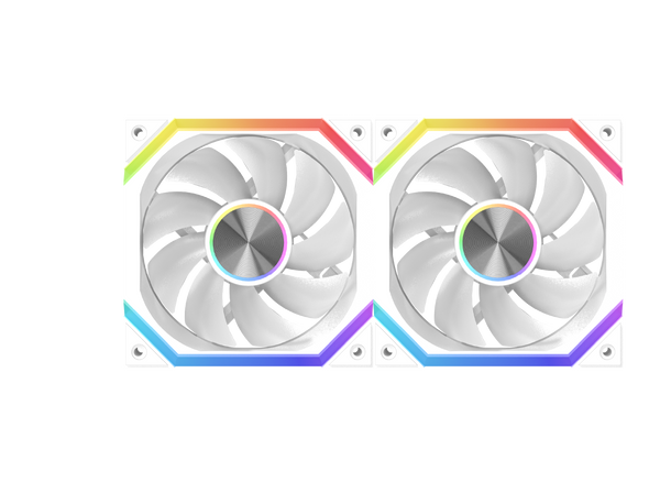 XIGMATEK Infinity H27A Arctic ARGB Case Fan | 120mm · 3-Pack · Controller Box + Remote | PWM 1500 RPM · 40.60 CFM | 0.53