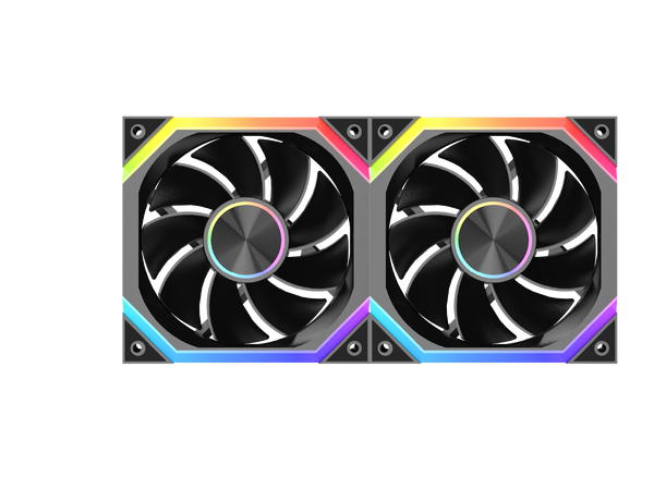 XIGMATEK Infinity H27A Reverse ARGB Case Fan | 120mm · 3-Pack · Reverse Blade | Controller Box + Remote | PWM 1500 RPM ·