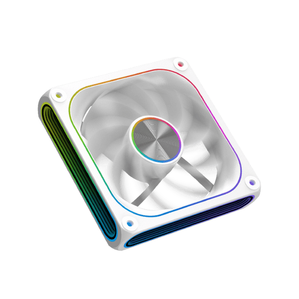 XIGMATEK Infinity J22A Arctic Reverse ARGB Case Fan | 3-Pack 120mm · Reverse Blade | 1500 RPM · 40.60 CFM · 0.539 mmH2O