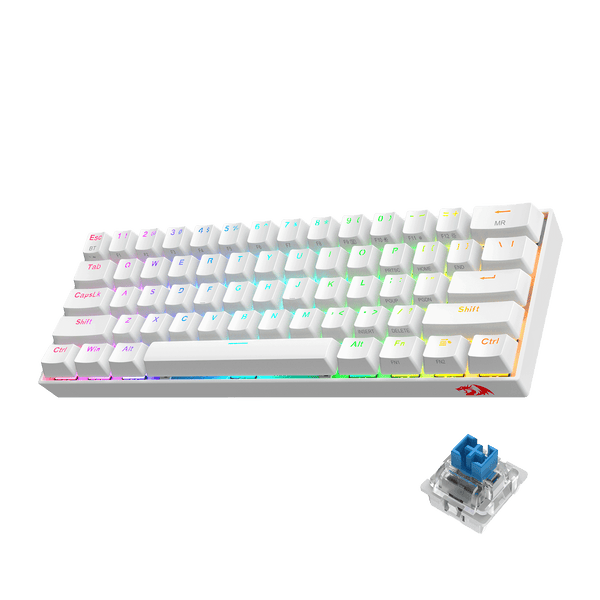 Redragon K530 Pro Draconic 60% Wireless Mechanical Keyboard | 61 Keys | Redragon Blue Tactile Clicky Switches | 100% Hot
