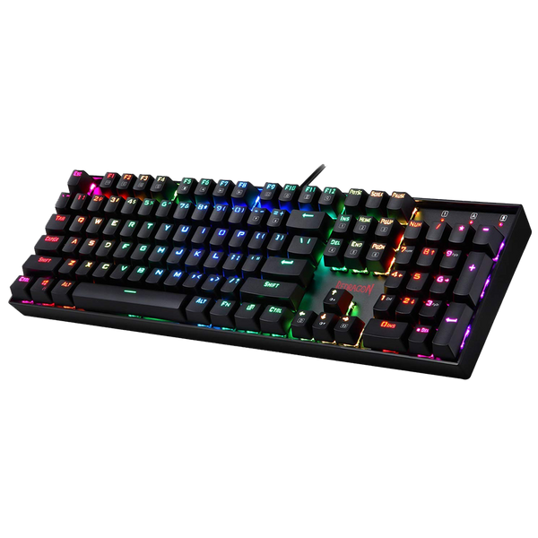 Redragon K551 Mitra RGB Mechanical Gaming Keyboard | 104 Keys · Full-Size | Blue Clicky Switches · 50M Keystrokes | Full