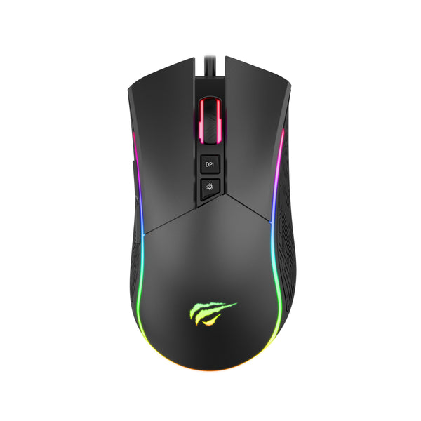 Havit MS1001S RGB Wired Gaming Mouse | 4800 DPI (6 Levels: 800-4800) | 7 Programmable Buttons | 16.8M-Colour RGB with Br