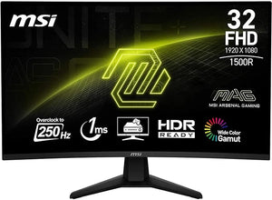 MSI MAG 32C6X 32-Inch Curved Gaming Monitor | Full HD 1920x1080 | 250Hz | VA Panel