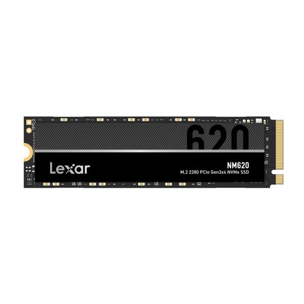 Lexar NM620 512GB NVMe SSD | M.2 2280 PCIe Gen3 x4 NVMe 1.4 | 3,500 MB/s Read · 2,400 MB/s Write | 250 TBW · 5-Year Warr