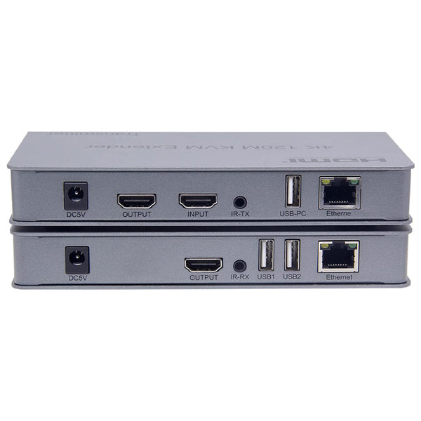 Point HDMI KVM Extender 120M | HDMI + USB Keyboard and Mouse over One CAT5e · CAT6 · CAT7 Cable | Up to 120 m | IR Passt