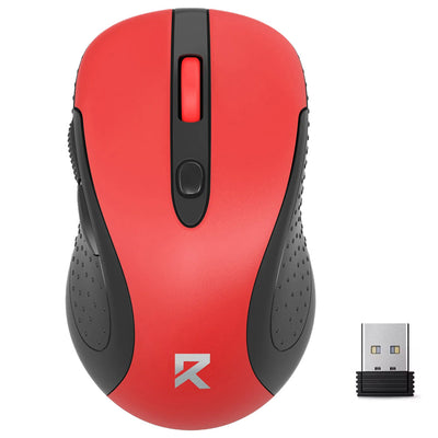 Redragon BM-2638 Wireless Optical Mouse | Up to 2400 DPI · Optical | 2.4GHz Wireless · Nano USB Receiver | Plug and Play | Red