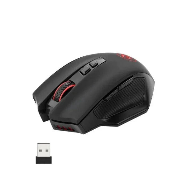 Redragon M655 Ergonomic Wireless Gaming Mouse | 4000 DPI · 5 Levels | 7 Programmable Buttons | 5 Onboard Profiles | Red