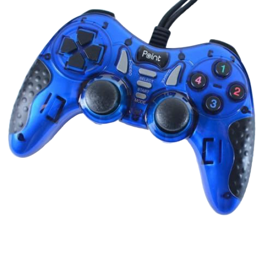 Point PT-600D Double Gamepad Set | 2 × Wired USB Controllers | 12 Buttons · 4 Axis · 8-Way D-Pad | Turbo · Dual Vibratio