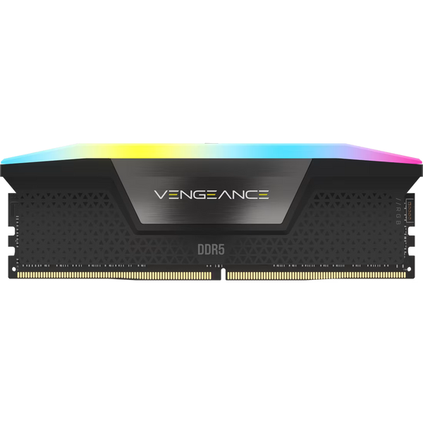 Corsair Vengeance RGB DDR5 16GB Single Stick (1x16GB) Black | 6000MT/s CL36 | Intel XMP 3.0 | 10-Zone Addressable RGB | iCUE Compatible | 1.35V | Black Aluminum Heat Spreader | Premium DDR5 Module from 2x16GB Kit | Intel 12th-14th Gen + AMD Ryzen 7000+