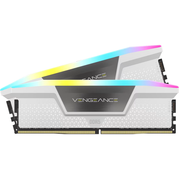 Corsair Vengeance RGB DDR5 32GB Kit (2x16GB) White Edition | 6000MT/s CL36 | 10 ARGB LEDs Per Stick | Intel XMP 3.0 | iCUE Software | Aluminum Heat Spreader | Intel 12th-14th Gen + AMD Ryzen 7000+ | Premium White RGB Build Centerpiece