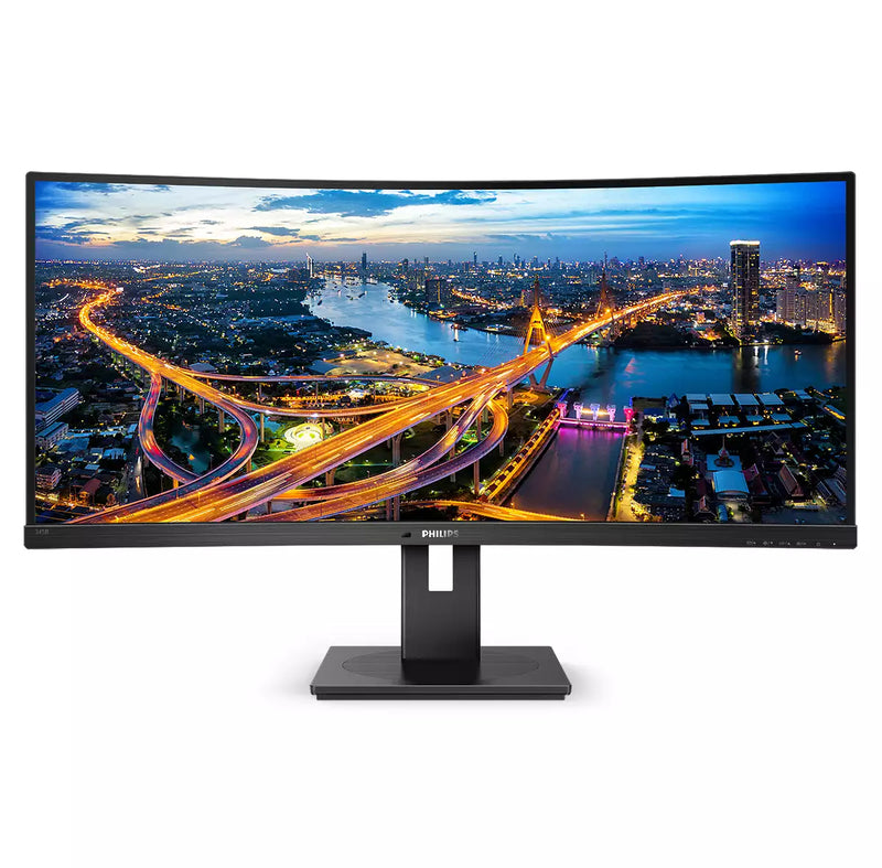 Philips 345B1C 34-Inch Ultrawide Curved Gaming Monitor | UWQHD 3440x1440 | 100Hz | IPS Panel | HDMI + DisplayPort | Height Adjustable | Black