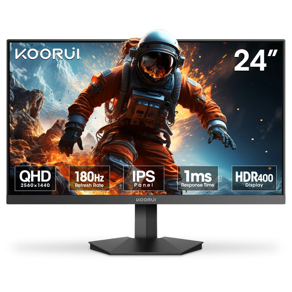 KOORUI | Gaming Monitor | QHD 2560x1440 | 144Hz | 1ms | Adaptive-Sync | HDMI | Black