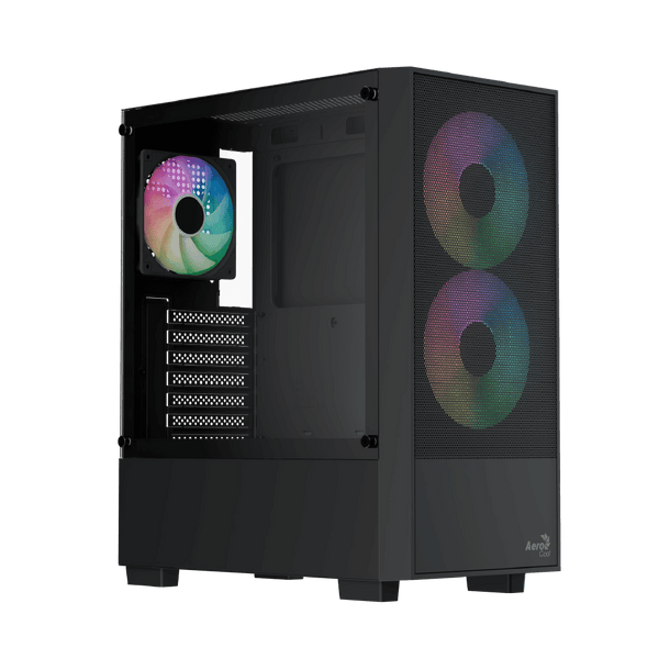 AeroCool B508A Flow Mid-Tower PC Case + LUX 550W 80 PLUS Bronze PSU | ATX · Micro-ATX · Mini-ITX | Mesh Front · Tempered