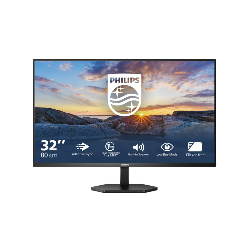 Philips 32E1N3100LA | 32" Monitor | Full HD 1920x1080 | 75Hz | 1ms | IPS | VGA | Black