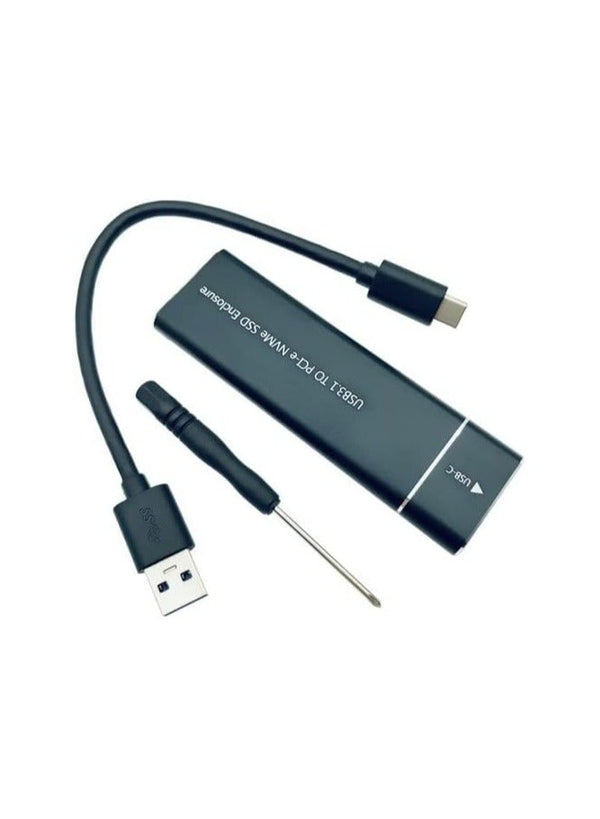 CARE CASE M.2 NVMe SSD Enclosure | USB 3.1 Gen 2 · 10 Gbps | M.2 NVMe PCIe to USB Type-C Adapter | Black