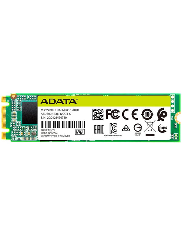 ADATA Ultimate SU650 120GB M.2 2280 SATA Internal SSD | 550 MB/s Read · 510 MB/s Write | 3D NAND · LDPC ECC | SATA 6Gb/s