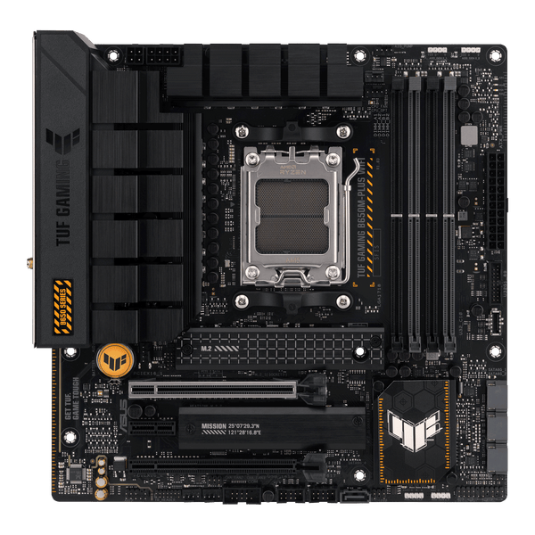 ASUS TUF Gaming B650M-PLUS WiFi | AMD AM5 Micro-ATX Motherboard | DDR5 6400+ | PCIe 5.0 M.2 | Dual M.2 | WiFi 6 | 2.5G LAN | USB 3.2 Gen 2x2 | USB4 Header | For Ryzen 7000/8000/9000 Series