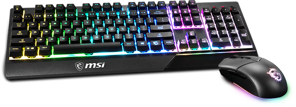 MSI Vigor GK30 Combo Gaming Keyboard and Mouse | Plunger Switches · 12M Keystrokes · RGB Mystic Light | Clutch GM11 · PM
