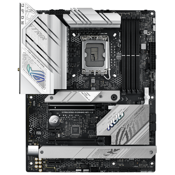 ASUS ROG Strix B760-A Gaming WiFi | Intel LGA 1700 ATX White Motherboard | DDR5 7800+ | PCIe 5.0 | 3× M.2 | WiFi 6E | USB 3.2 Gen 2x2 | ROG SupremeFX Audio | For Intel 12th/13th/14th Gen