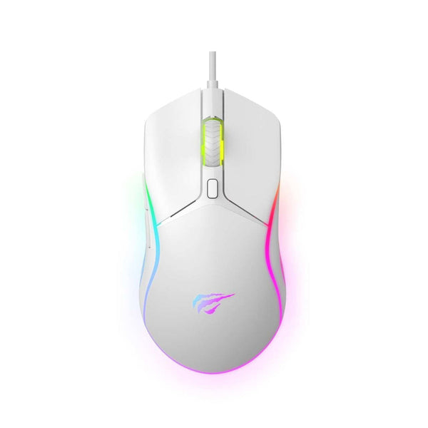 Havit MS1029 RGB Backlit Wired Gaming Mouse | 7200 DPI (6 Levels: 1200-7200) | 5M-Click Switches | Dynamic RGB Lighting