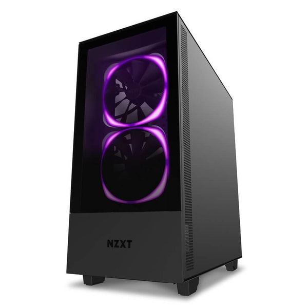 NZXT H510 Elite CA-H510E-B1 Mid-Tower ATX PC Case | Dual Tempered Glass | 2× Aer RGB 2 140mm + 1× Aer F 120mm Fans | USB
