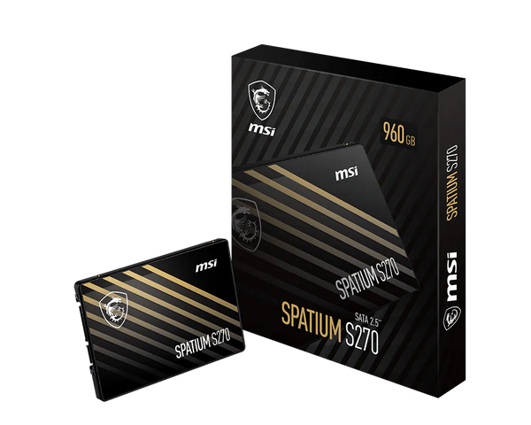 MSI SPATIUM S270 240GB 2.5" Internal SSD | SATA III 6Gb/s · 500/400 MB/s | 3D NAND · Phison S11 | 110 TBW · 5-Year Warra