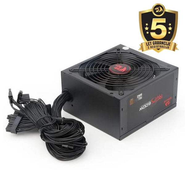 Redragon RGPS GC-PS002 600W ATX Power Supply | 80 PLUS Bronze | Active PFC · Non-Modular | 140 mm Fan | 6× SATA · 2× Mol
