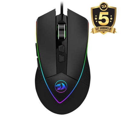 Redragon M909 Emperor RGB Gaming Mouse | 12400 DPI · Pixart 3327 | 220 IPS · 30G | 7 Programmable Buttons | 1000 Hz | RGB Chroma · 7 Modes | Onboard Memory · 5 Profiles | Wired | Black
