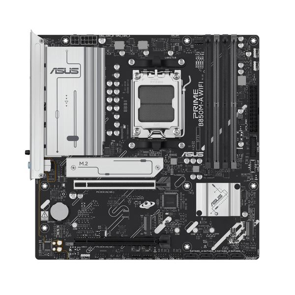 ASUS PRIME B850M-A WIFI AMD B850 Micro-ATX Motherboard | Socket AM5 · Ryzen 9000/8000/7000 | 4× DDR5 · 256GB · 8000+ MT/