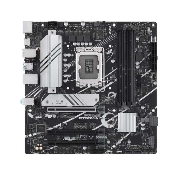 ASUS PRIME B760M-A D4-CSM Intel B760 Micro-ATX Motherboard | LGA1700 · Core 14th/13th/12th Gen | 4× DDR4 · 128GB · 5333