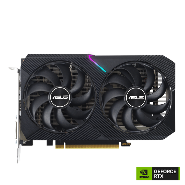 ASUS Dual GeForce RTX 3050 V2 OC Edition 8GB GDDR6 Graphics Card | 2560 CUDA Cores · 1852 MHz OC Boost | 8GB GDDR6 · 14