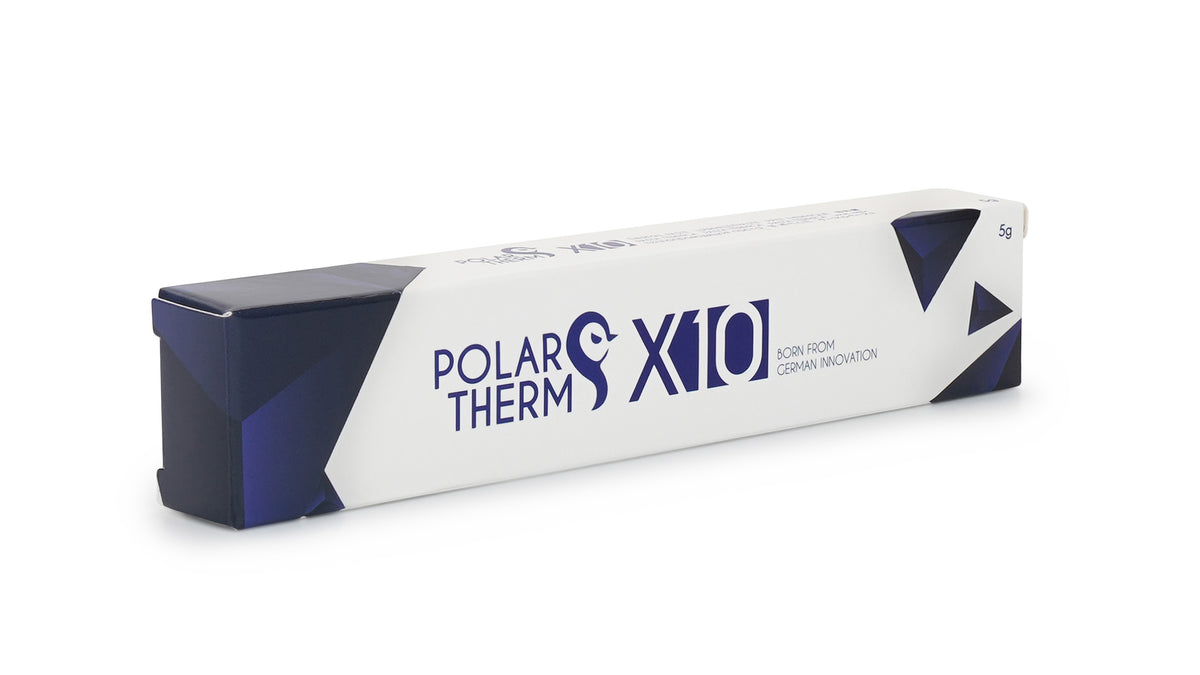 Polartherm X-10 Thermal Paste | 5 g · PT-X10-005 | 2.6 g/cm³ · Not Electrically Conductive (0 pS/m) | -50°C to +150°C | Spatula + Applicator Included | Grey
